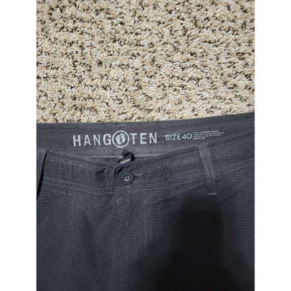 Hang Ten Charcoal Grey Shorts Men's 40 Chino Hybrid Board Surf Casual Drawstring - Picture 3 of 7